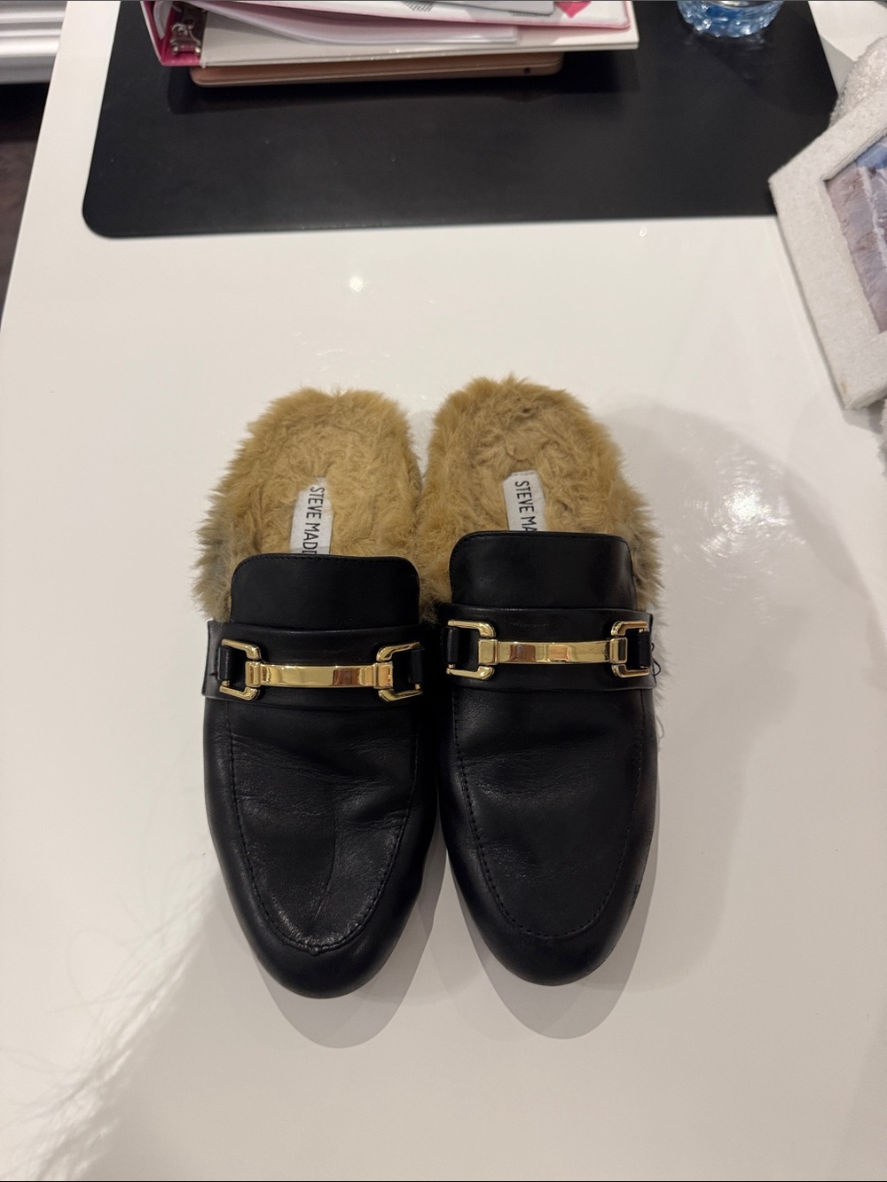 Steve Madden fur mules